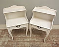 pair of vintage french bedside tables